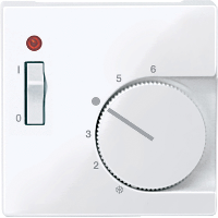 Tapa para termostato con interruptor Blanco activo