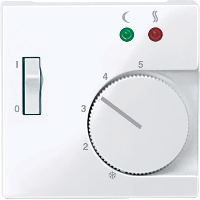 Tapa para termostato suelo con interruptor Blanco activo