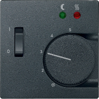 Tapa para termostato suelo con interruptor Antracita