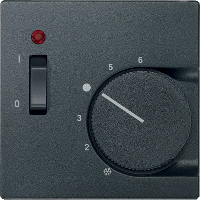 Tapa para termostato con interruptor Antracita