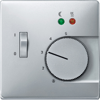 Tapa para termostato suelo con interruptor Aluminio