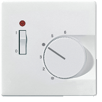 Tapa para termostato con interruptor Marfil