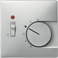 Tapa para termostato con interruptor Acero