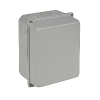 Caja semitroqueladade metal- cubierta ciega, Al206 x An156 x L122, IP55, gris