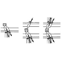 Fijación de pared y unión de 3 o 4 cajas PLS