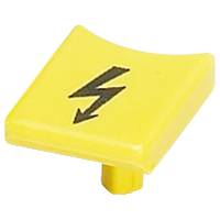 Etiqueta de aviso NSYTR para borneros de tornillo, 10 a 16mm2, amarilla