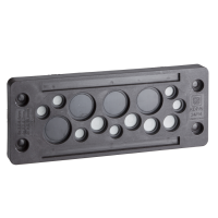 Pasos de cables rectangulares sin conectores IP 65, 14 entradas