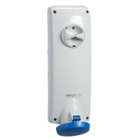 Unika Base con interruptor de bloqueo 63A 2p+T 200...250 VCA IP65 empotrable