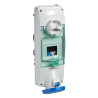 Unika Base con interruptor de bloqueo 63A 2p+T 200...250 VCA IP65 empotrable