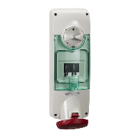 Unika Base con interruptor de bloqueo 63A 3p+T 380...415 VCA IP65 empotrable