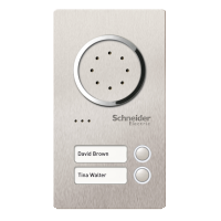 Placa calle audio Acero, 2 viv
