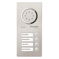 Placa calle audio Acero, 4 viv