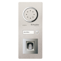 Placa calle audio Acero, 1 viv detec. Huellas