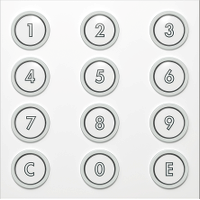 Módulo Teclado codificado para Portier blanco