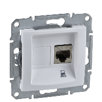 Sedna, 1 sola toma de datos, RJ45 UTP cat6 sin marco blanco