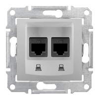 Sedna, doble salida de datos, RJ45 UTP cat6 sin marco de aluminio