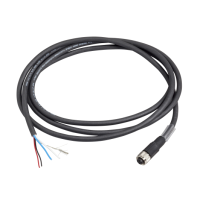CANopen bus daisy chain cable, angled, M12-A male-female, 1m