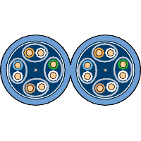 Actassi, Cab S/FTP 2x4 100Ohm Cat7A 1000Mh LZH 500m