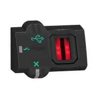 USB biometric switch XB5S Ø22mm, USB com-2 pos, stay put, 1 pre-wired cable