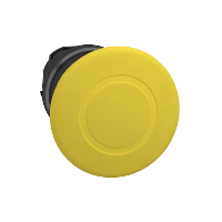 Yellow Ø40mushroom pushbutton head Ø22 latching push-pull