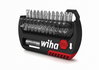 Wiha Juego de bits FlipSelector Standard de 25 mm ranurado, Phillips, Pozidriv, de 14 unid. de 1/4" C6,3, con clip para el cinturón (39049)