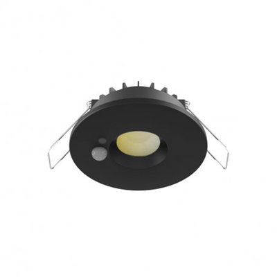 Esa Spot Fixed 6W Colour Selectable Downlight with PIR Black.