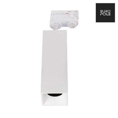 ANOVI UNIVERSAL GU10 200MM 3-CIRCUIT TRACK DOWNLIGHT ADJ. SQUARE MATT WHITE
