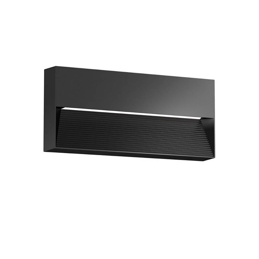 ZYKOS 10W IP65 Rectangular Surface Mounted Wall light Black Asymmetric beam 2900K 500Lm