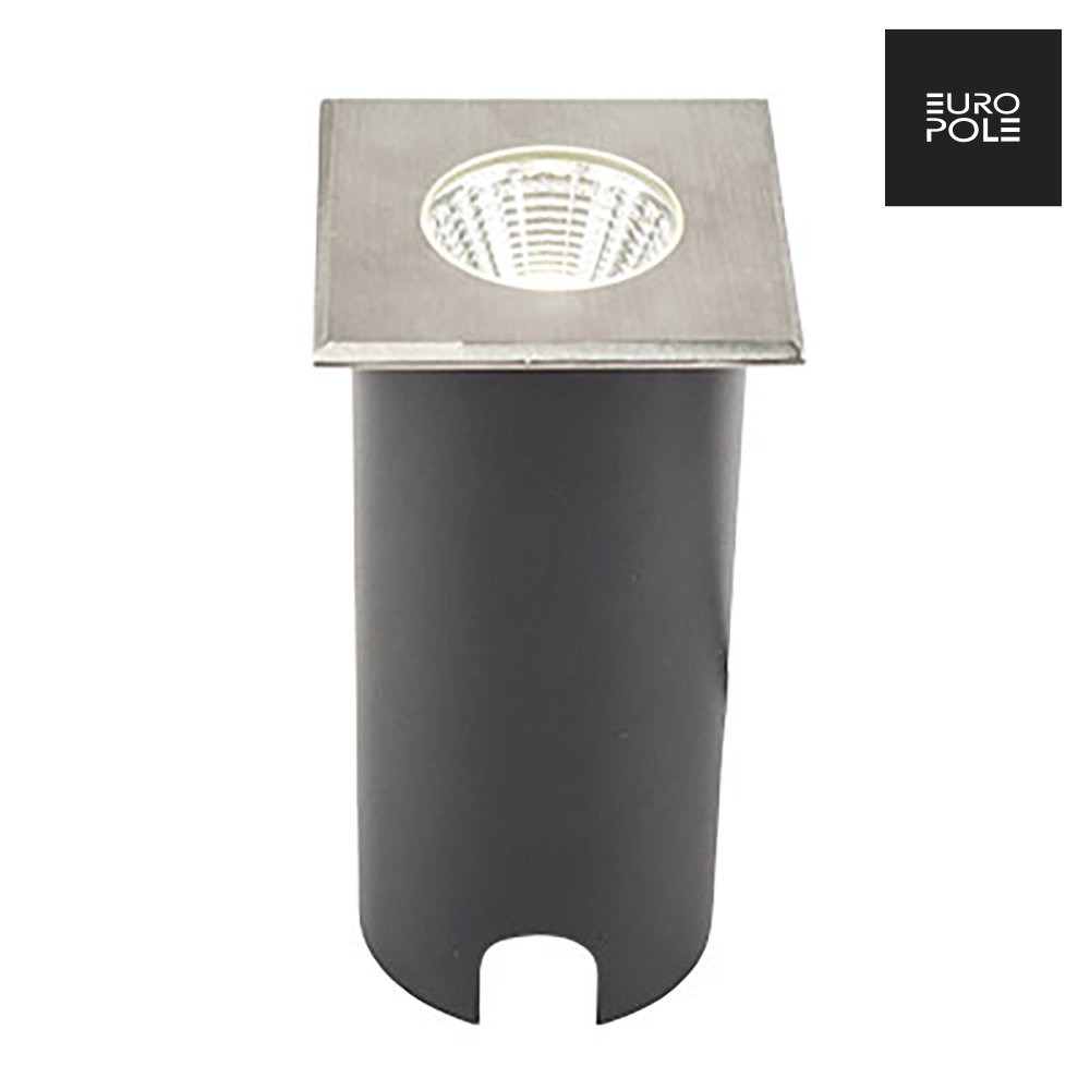 COLOSS 1 - 5W 23° Square Recessed Ground light brushed stainless steel 4000K 430lm