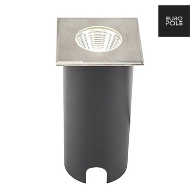 COLOSS 1 - 5W 23° Square Recessed Ground light brushed stainless steel 4000K 430lm