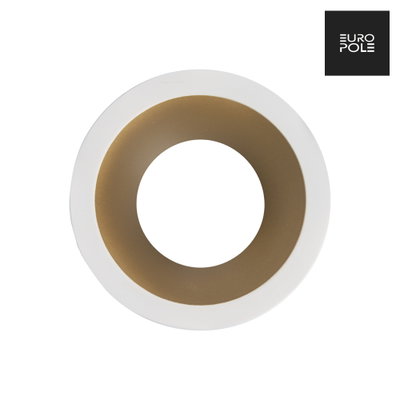 LED UP UNIVERSAL ESTHET+ Fixed Round Bezel - Matt White/Satin Gold