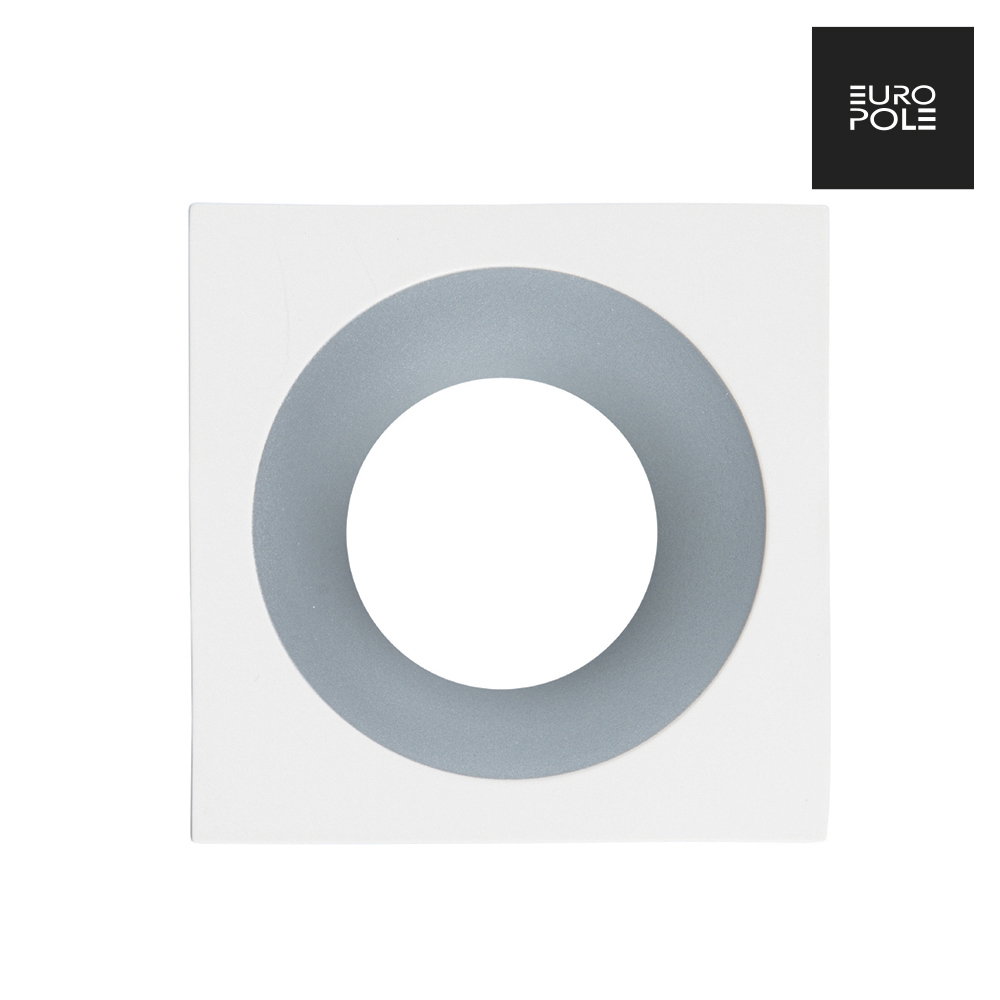 LED UP UNIVERSAL ESTHET+ Fixed Square Bezel - Matt White/Lacquered Aluminium