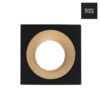 LED UP UNIVERSAL ESTHET+ Fixed Square Bezel - Matt Black/Satin Gold