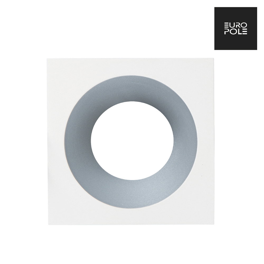 LED UP UNIVERSAL ESTHET+ ASYM Fixed Square Bezel - Matt White/Lacquered Aluminium