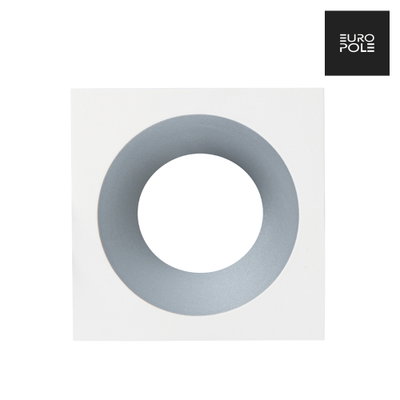 LED UP UNIVERSAL ESTHET+ ASYM Fixed Square Bezel - Matt White/Lacquered Aluminium