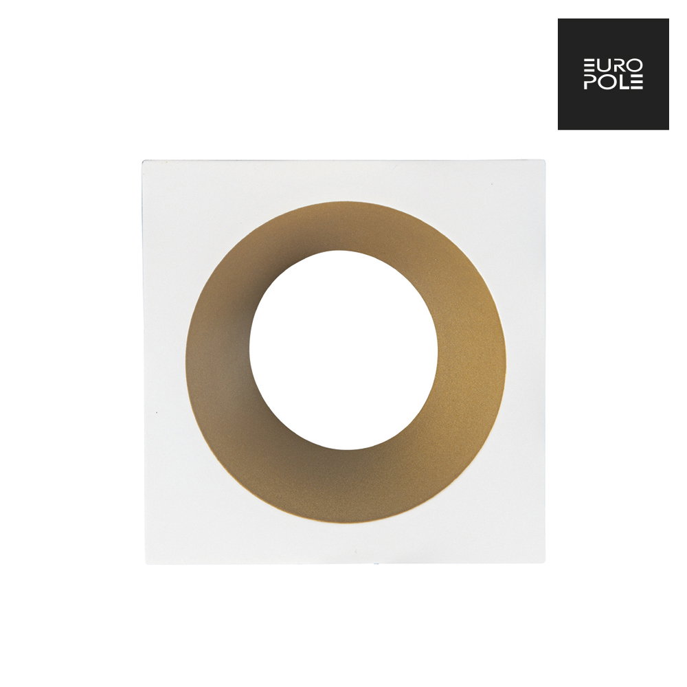 LED UP UNIVERSAL ESTHET+ ASYM Fixed Square Bezel - Matt White/Satin Gold