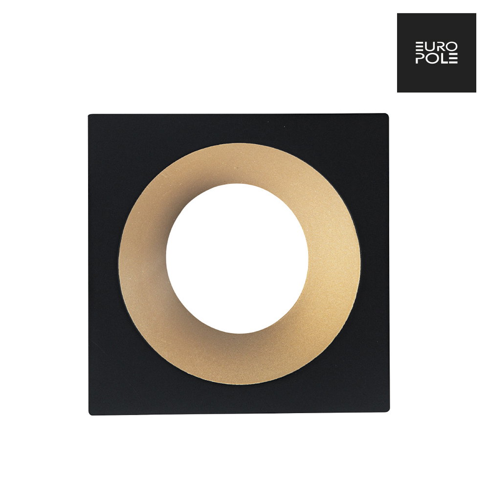 LED UP UNIVERSAL ESTHET+ ASYM Fixed Square Bezel - Matt Black/Satin Gold
