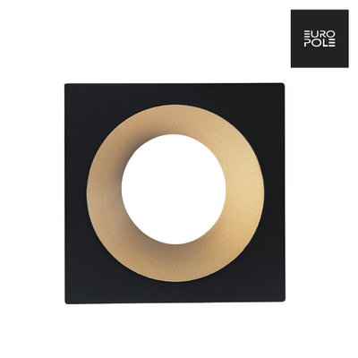 LED UP UNIVERSAL ESTHET+ ASYM Fixed Square Bezel - Matt Black/Satin Gold
