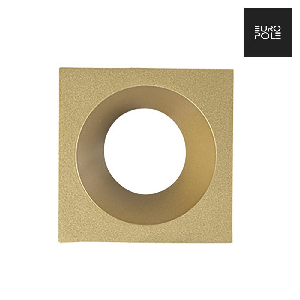 LED UP UNIVERSAL ESTHET ASYM Fixed Satin Gold - Square Bezel