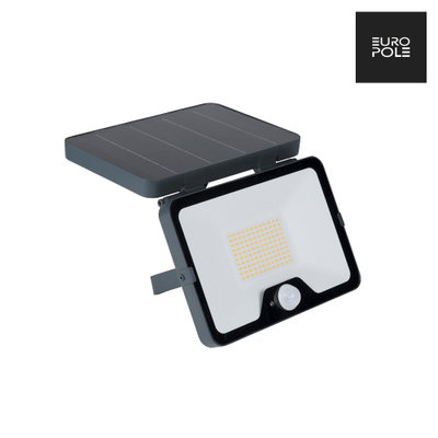 ELIOS SOLAR 8.5W LED 1200LM 120° SOLAR FLOODLIGHT ANTHRACITE GREY 3000K