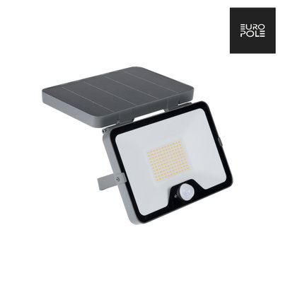 ELIOS SOLAR 8.5W LED 1200LM 120° SOLAR FLOODLIGHT GREY 3000K