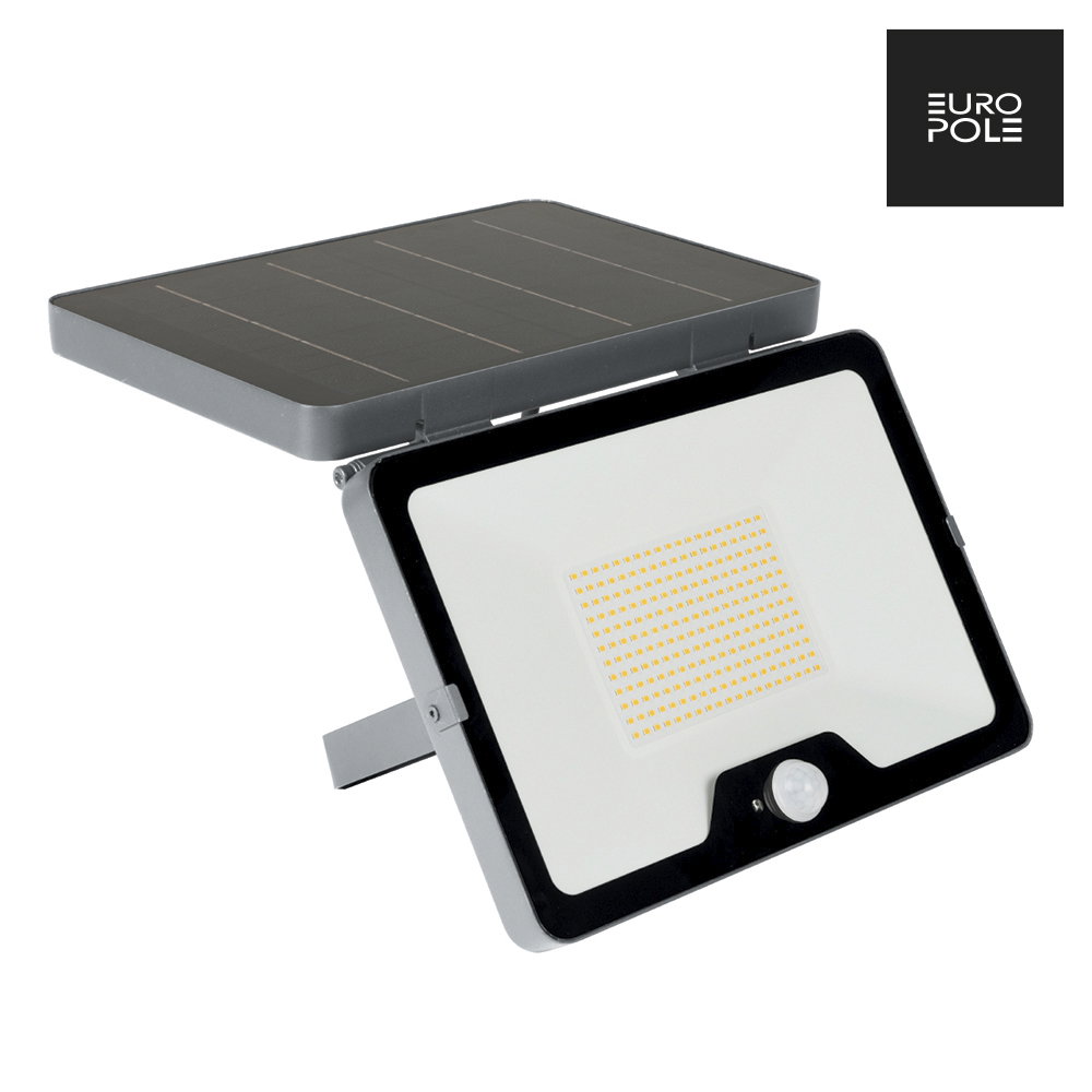 ELIOS SOLAR 15W LED 2000LM 120° SOLAR FLOODLIGHT GREY 3000K