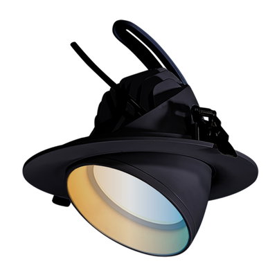 230V 38W LED Wallwasher Adj. DALI Black 3000/4000/5700K
