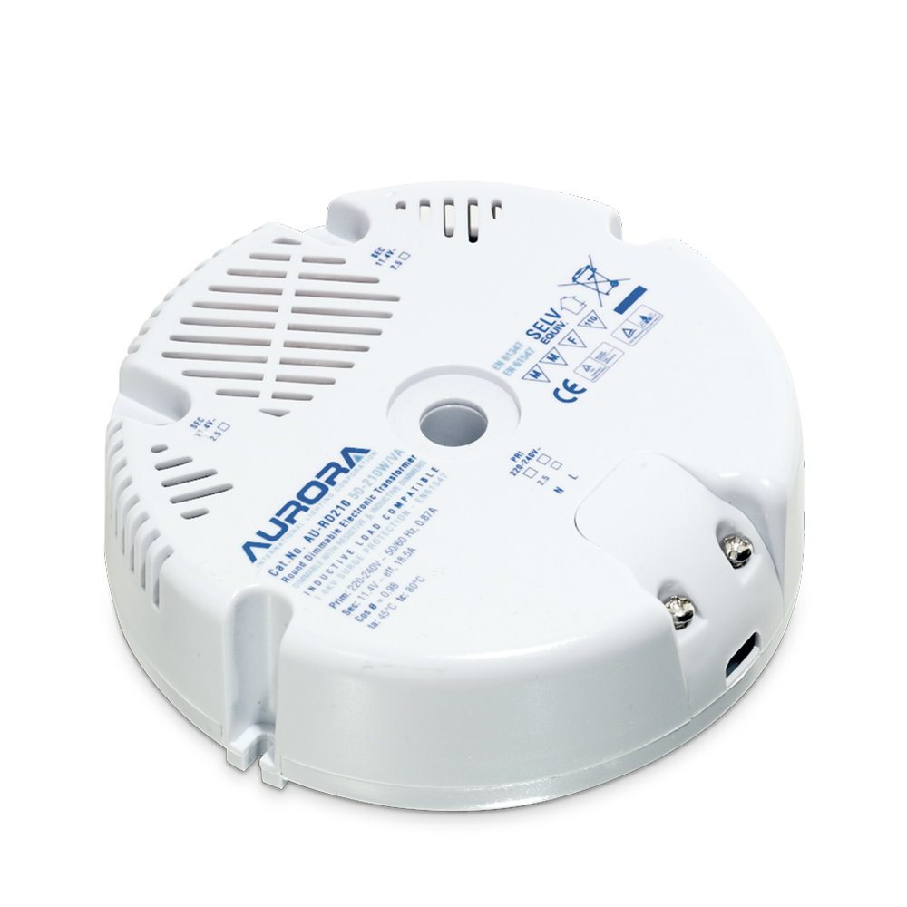 Aurora 50-210W/VA Dimmable Round Transformer – Image 2 of 3