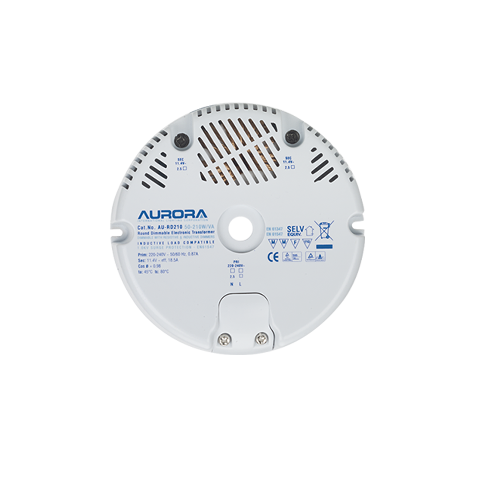 Aurora 50-210W/VA Dimmable Round Transformer – Image 3 of 3