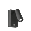 230V 3W LED Adjustable Wall Reading Lamp Black 3000K