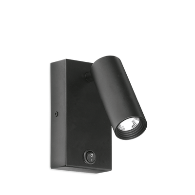 230V 3W LED Adjustable Wall Reading Lamp Black 3000K