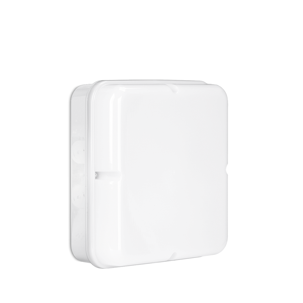 Aurora IP65 Square UtiliteDrum™ 18W 1300lm 4000K Bulkhead - Microwave (White)