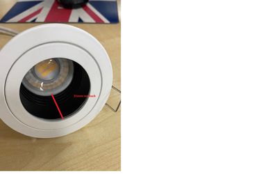 Aurora Fixed Baffled EDLM™ Downlight - Matt White