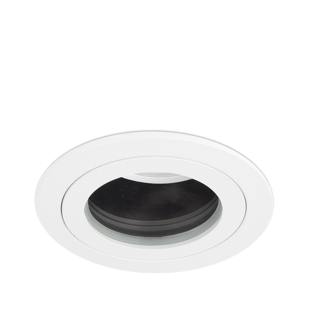 Aurora Fixed Black Baffled IP65 EDLM™ Downlight - Matt White – Image 2 of 3